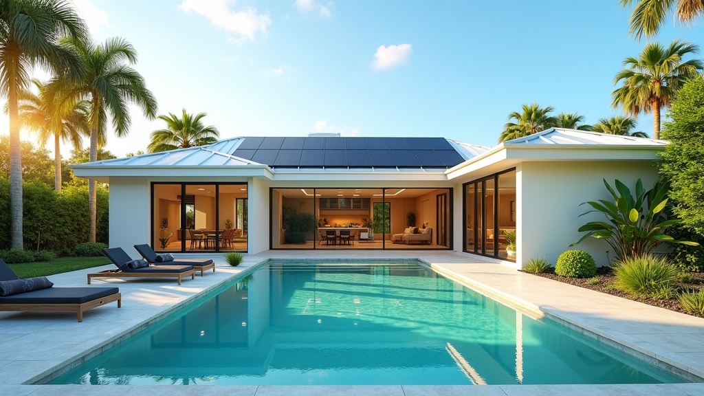 Southwest Florida home with solar panels and pool